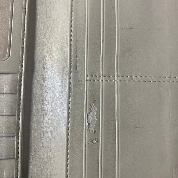 COACH | Vintage Monogram Gold and Beige Long Fold Wallet Gold Hardware Turn Lock - Picture 6 of 6